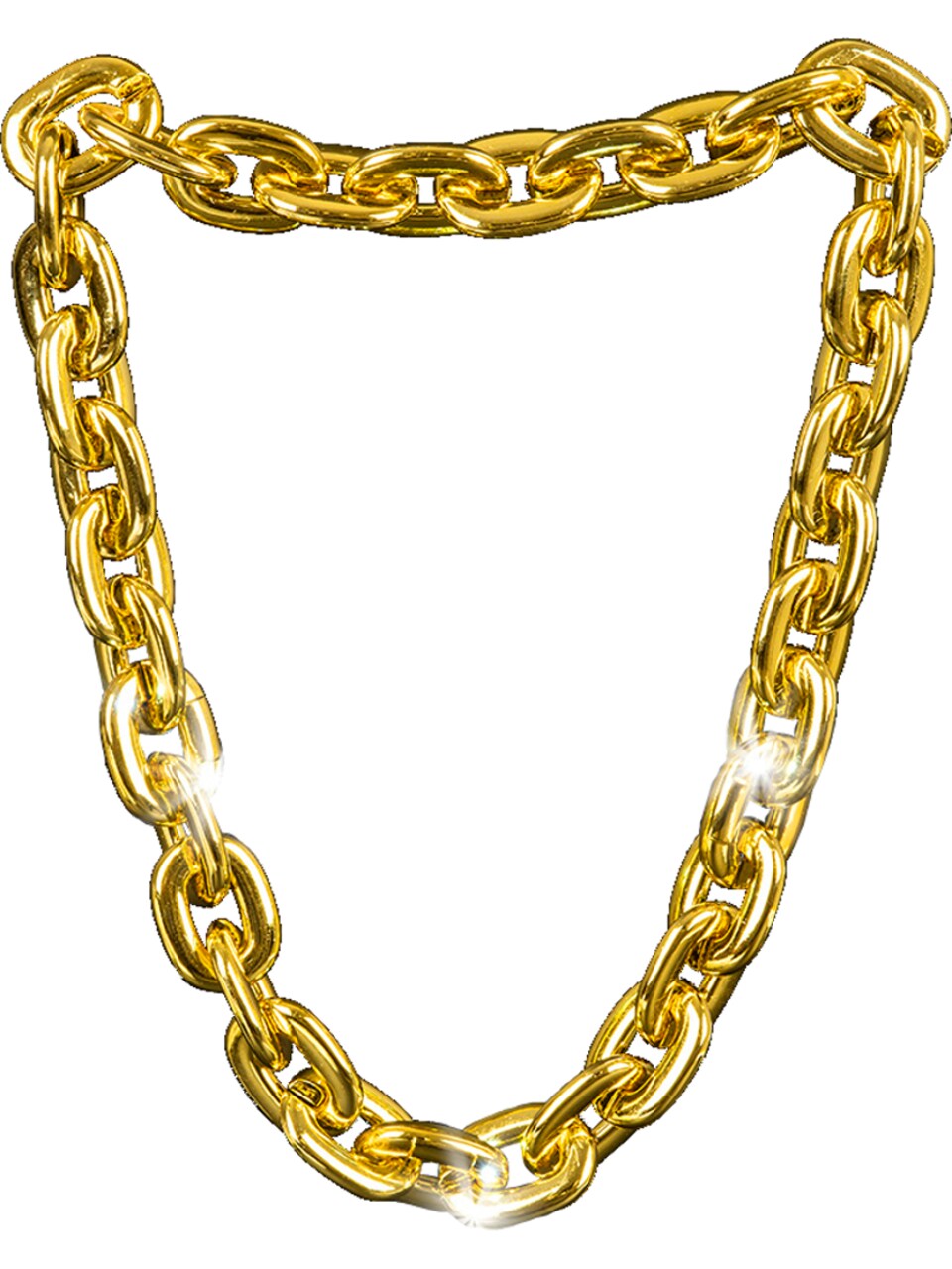 Giant Big Chain Rapper Light Up Gold Necklace Costume Accessory